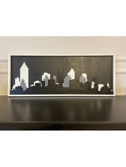 World 3d Skyline Layered Wooden Cityscape Laser Cut Wall Art 